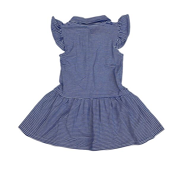 NWT Itsy Bitsy Size 5 Royal Blue Game Day Polo Dress with Cheerleader - Picture 2 of 3